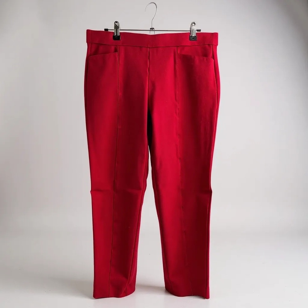 NEW Anne Klein Vibrant Red Women’s Skinny Pants. Size L